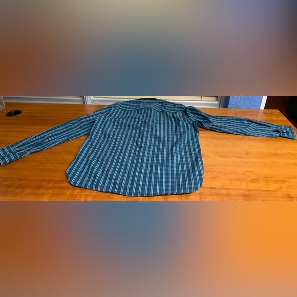 A/X Armani Exchange Shirt Mens Size M Button Up Green Checkered - Picture 3 of 7